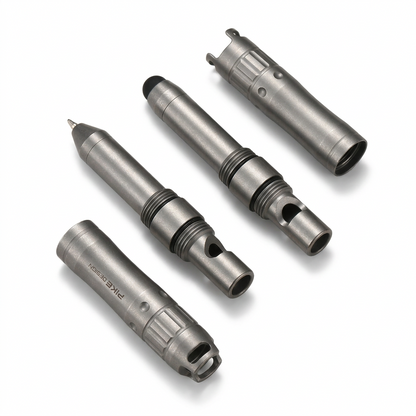 Titanium Mini EDC Pen with Survival Whistle & Stylus