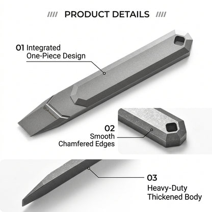 Titanium One-Piece EDC Pocket Pry Bar Tool