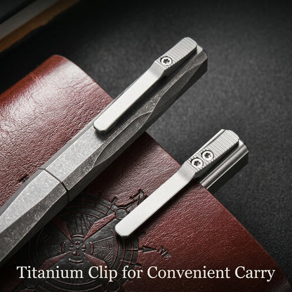 Titanium Side-Slide Fidget EDC Tactical Pen with G2 Refill